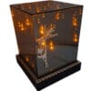 kwadrat-3d-solar-sreb7.jpg SOLAR SOLARNY FOTOWOLTAICZNY ZNICZ LAMPION KWT GIGANT 3D KRZYŻ SREBRO